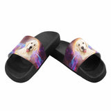 Custom Pet Face Nebula Men's Slide Sandals