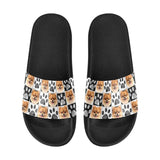 Custom Pet Face Paw Print Men's Slide Sandal