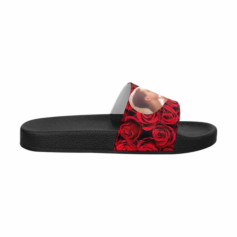 Custom Photo Roses Women's Slide Sandals