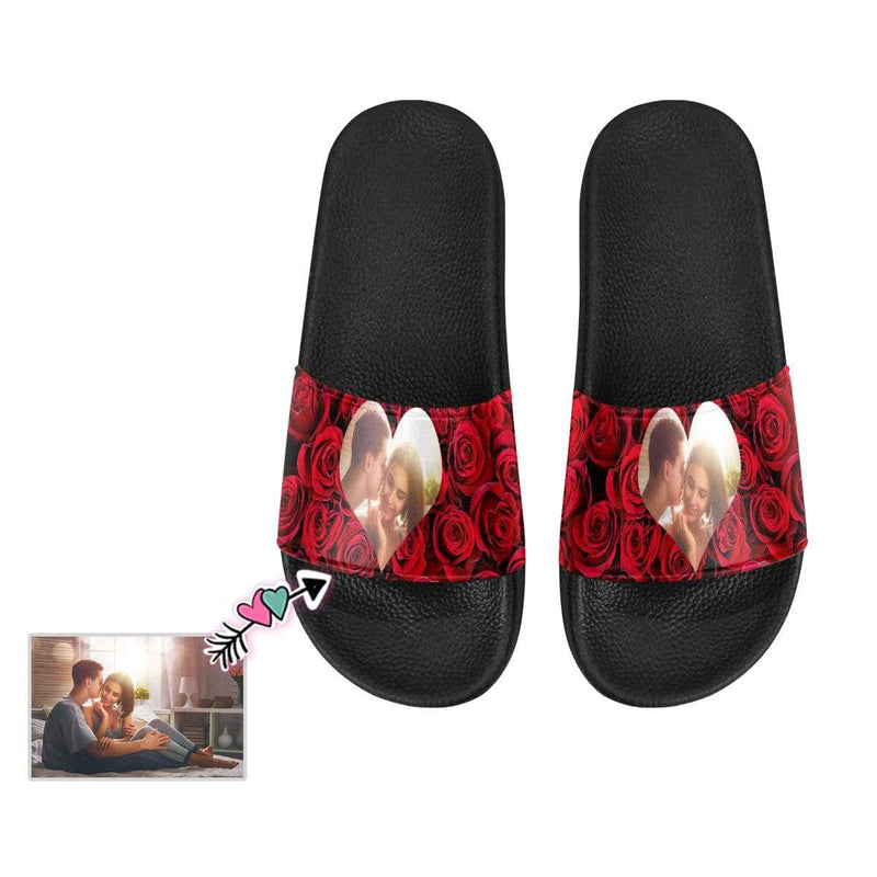 Custom Photo Roses Women's Slide Sandals