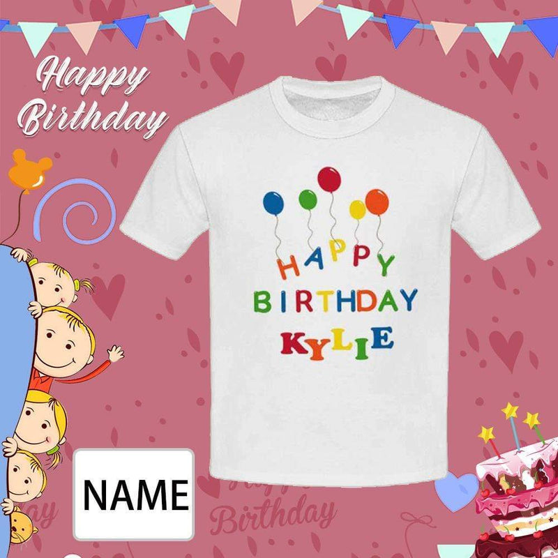 Custom Name Birthday Air Balloon Kid's All Over Print T-shirt