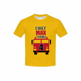 Custom Name Chief Yellow Kid's All Over Print T-shirt