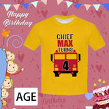 Custom Name Chief Yellow Kid's All Over Print T-shirt