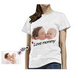 Custom Photo Love Mommy Women's T-shirt